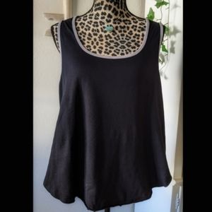 Splendid Black with grey trim halter tank top - XL